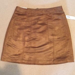 Old Navy Brown Suede Skirt NWT